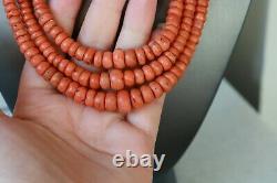 109gr Antique Coral Natural Undyed Beads Coral Necklace Corn Shape Beads