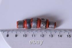 10gr Antique Coral Beads From Natural Undyed Coral Necklace Silver