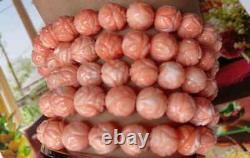 120 gram 8-10 mm carved 108 natural coral beads lotus coral beads 108 coral bead