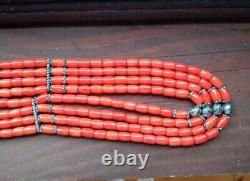 130 gr Antique Vintage Ukrainian Coral Beads Natural Undyed Coral Necklace