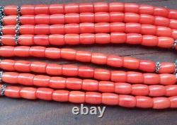130 gr Antique Vintage Ukrainian Coral Beads Natural Undyed Coral Necklace
