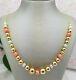 14k Gold Pearl & Coral Bead Necklace, Estate Jewelry, 24 Chain, 14k Yellow Gold Yg
