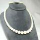 14k Gold And Graduated White Coral Bead Necklace 49.9 Grams 24 1/4 Long