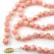 14k Yellow Gold Angel Skin Coral Peach Bead Strand String Necklace 28 Lhj2