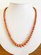 14k Graduated Coral Bead Necklace Jewelry Vintage
