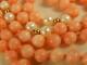 14k Pink Angelskin Coral Pearl 5.8mm Bead Necklace 24 Mint 25.4 Grams Strand