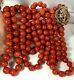 173.5 Gram Antique Old Natural Red Coral Bead Coral Necklace