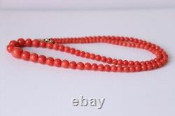 17gr Antique Vintage Coral Necklace Undyed Coral Beads