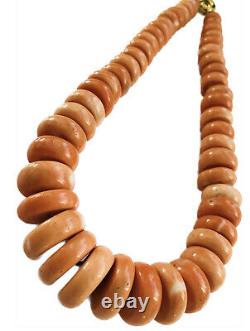 238 gram huge Vintage fine natural MOMO coral necklace