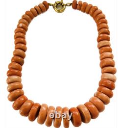 238g huge vintage natural coral necklace