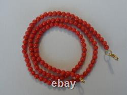25 Grams Beautiful Untreated Natural Red Coral Beads Necklace