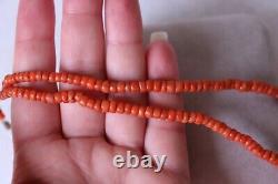 26gr Antique Coral Necklace Natural Undyed Corn Shape Coral Beads