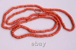 29gr Antique Vintage Ukrainian Coral Beads Natural Undyed Coral Necklace