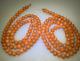 30 Antique/vintage Hand Carved Salmon Coral Beads 5.5mm