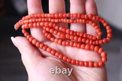 30gr Antique Vintage Mediterranean Coral Beads Natural Undyed Coral Necklace
