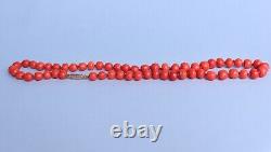 30gr Antique Vintage Salmon Coral Necklace Undyed Coral Beads