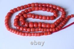 34gr Antique Vintage Coral Beads Natural Undyed Coral Necklace