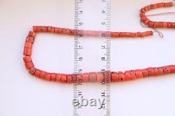34gr Antique Vintage Ukrainian Coral Necklace Natural Undyed Coral Beads