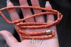 35gr Antique Vintage Coral Beads Natural Undyed Coral Necklace