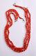 3 Red Coral Genuine Natural Undyed Untreated Cube Beads Necklace Strands-86 Gram