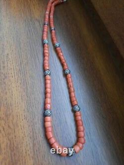 41g original antique undyed coral necklace Beads