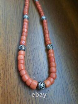 41g original antique undyed coral necklace Beads