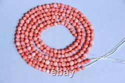 43gr Midway Misu Coral Strands Necklace Collier Undyed Pink Beads