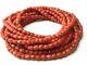 45 Gr. Antique Old Faceted Natural Red Coral Bead Coral Necklace Strand No Clasp