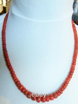 48 g Natural untreated old Italian coral necklace