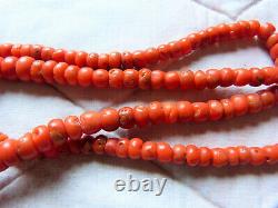 48 g Natural untreated old Italian coral necklace