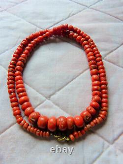 48 g Natural untreated old coral necklace