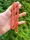 48 Gr Antique Faceted Salmon Coral Necklace Natural Undyed Beads Clasp Gold 750