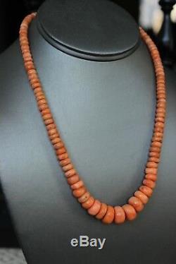 48gr Antique Coral Beads Natural Undyed Ukrainian Necklace