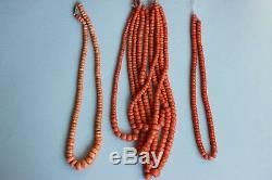 48gr Antique Coral Beads Natural Undyed Ukrainian Necklace