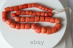 56gr Antique Coral Necklace Natural Undyed Coral Beads