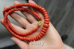 60gr Antique Coral Necklace Natural Undyed Beads