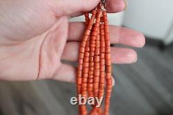 62gr Antique Coral Natural Undyed Beads From Necklace Old Stock