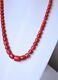 63gr Faceted Red Coral Necklace Natural Undyed Beads