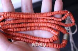 65gr Antique Vintage Coral Beads Natural Undyed Coral Necklace