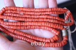 65gr Antique Vintage Coral Beads Natural Undyed Coral Necklace