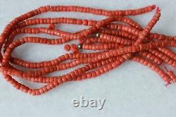 68gr Antique Coral Natural Undyed Beads From Necklace Old Stock