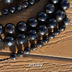 8 mm 100 beads Black Coral Prayer beads necklace Yusr yemen komboloi