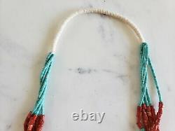 $900 5 Strand Necklace Heshi VTG Turquoise Coral Beads 30 100 Gram