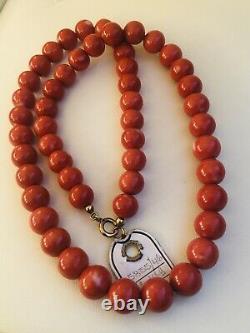 9-10mm fine natural coral bead strand coral necklace