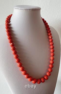 9-10mm fine natural momo coral bead strand coral necklace