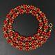 9 Ct Gold Bead & Coral Bead 43 Cm Necklace 10.5 Grams