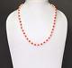 Aaa Quality Red Coral & Pearl Beaded Moti Mala Necklace 14k Yellow Gold Over 20