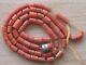 Antique 25.1gr Original Undyed Natural Red Coral Genuine Beads Necklace Salmon B