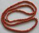 Antique 25.2gr Original Undyed Natural Red Coral Genuine Beads Necklace Vintage