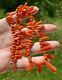 Antique Art Deco Undyed Red Carved Coral Bead Necklace, 23mm, 22gr 17
